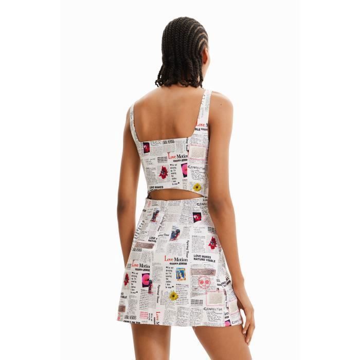 Robe Desigual Sans Bretelles - Taille 36 - Multicolore - Doublée