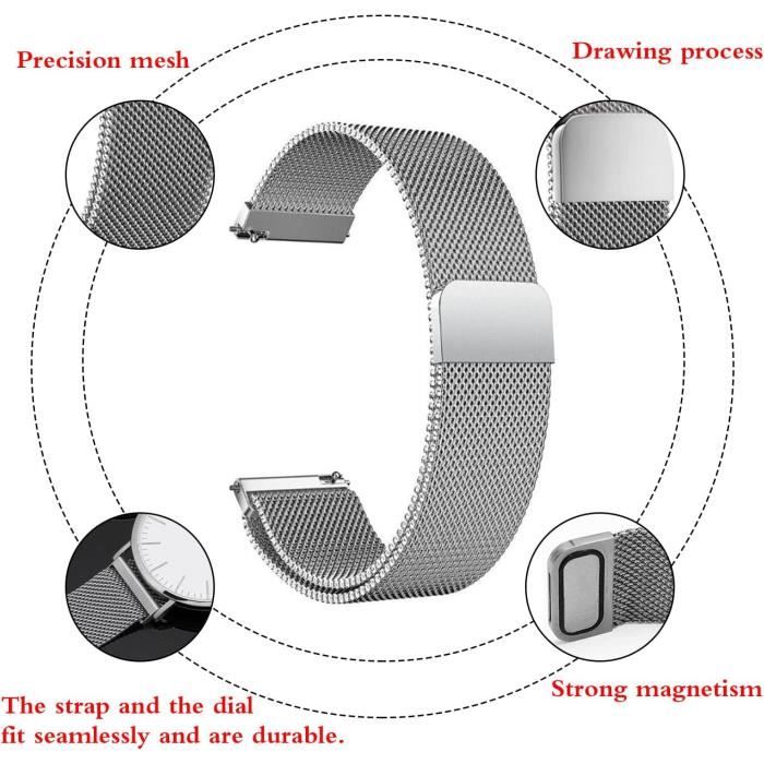 Montre Femme Violette Acier Magnétique - Quartz, Cadran Chiffres Arabes, Budget Beauté
