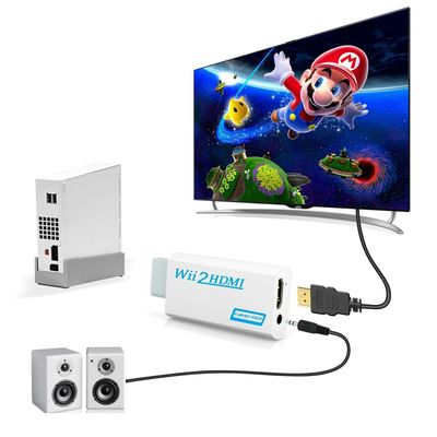 YYANG – Adaptateur Wii Vers HDMI – Convertisseur Avec Sortie 1080p/720p Et Jack Audio 3,5 Mm – Compatible Tous Modes Wii