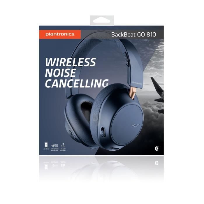 PLANTRONICS BackBeat GO 810 Casque avec Active Noise Cancelling