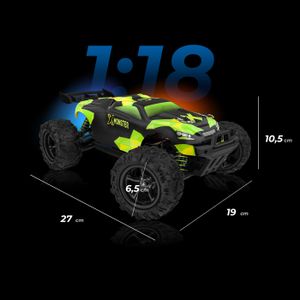 Voiture RC 4WD 1:10 – 52 Km/h, Double Batterie 40 Min, Tout-terrain étanche, 2 Coques Interchangeables, Cadeau De Ouf !