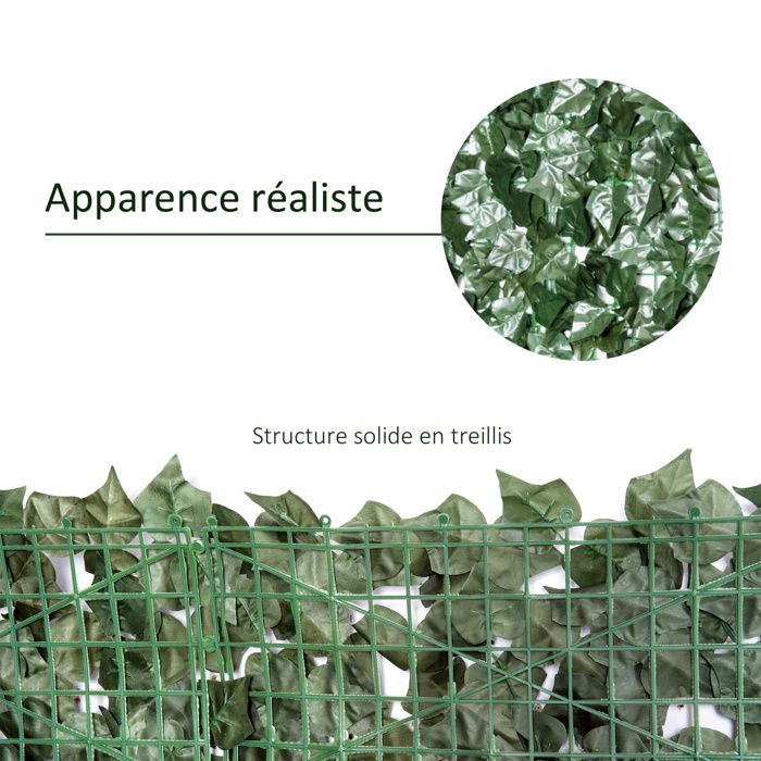 Haie Artificielle Brise-Vue décoration Rouleau 3L x 1,5H m Feuillage ...