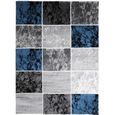 SUBWAY CUBE Tapis de salon contemporain en polypropylène - 200 x 290 cm -  Bleu-0