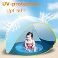 Tente Plage Anti-UV Upf 50+ Bébé Piscine Détachable Fond Etanche Camping Protection Abri-0