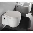 WC Suspendu Compact - RUE DU BAIN - Charm - Blanc - Sortie horizontale - Abattant amorti-0