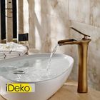 iDeko® Robinet Mitigeur lavabo cascade vasque salle de bain haut cuivre