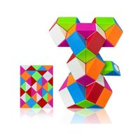 Serpent Magique Puzzle de Serpent 48 Blocs-Magic Snake Cube-Cube de Serpent Magique-Faveurs de Fête d'anniversaire pour Enfants