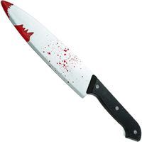 Accessoire de décoration pour Halloween - Couteau sanglant - 30 cm de long