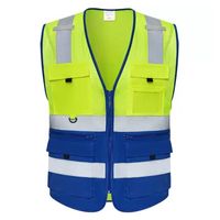 XL-chest 116cm - Bleu jaune - Gilet de sécurité de moto pour hommes, gilet de haute visibilité, vêtements réf