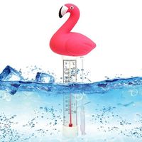Thermomètre Piscine, Flottant Pool, Thermomètre Cartoon, pour Température de l'eau pour Spa Bain Piscines étangs - Style flamant