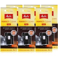 Lot de 6 paquets Melitta Perfect Clean Espresso Machines de 4 pastilles nettoyage