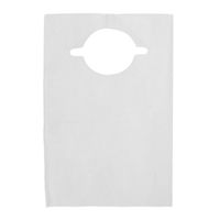 Bavoir jetable pour adultes - OMABETA - 100 pièces - Blanc - Papier et film PE - 40 x 60 cm