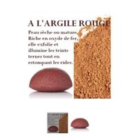 Abricot & Bergamote Éponge Konjac Argile Rouge