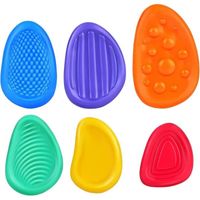 Set De 8 Pierres Sensorielles – Textures Uniques – Silicone – Anti-stress – Silencieux – Concentration – Pour Enfants Et Adultes
