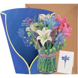 CARTE CORRESPONDANCE Carte Pop Up Bouquet de Fleurs 3D Carte Cadeau pou