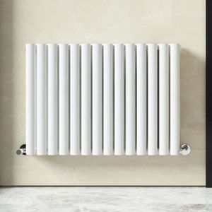 SIRHONA Radiateur Mural 60 x 119 cm Radiateur Chauffage Central Horizontal BTU 4079 Radiateur /à Eau Chaude en Acier Blanc 1196W S/èche-Serviettes Mural