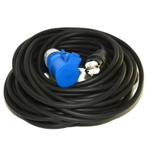 CEE bleu 16a rallonge h07rn-f 3x1,5 Caravane Câble à partir de 3 M Angle Connecteur