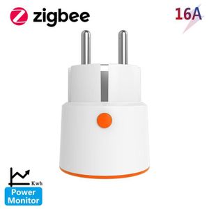 PRISE Plug ue - 1pc zigbee - Prise WiFi Tuya Smart Zigbee 16a, prise ue, moniteur de puissance, minuterie, compatib