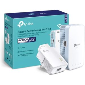 COURANT PORTEUR - CPL CPL WiFi AC 750 Mbps + CPL 1000 Mbps avec Port Ethernet Gigabit, Kit de 2 - Solution idéale pour profiter du service Multi-TV A212