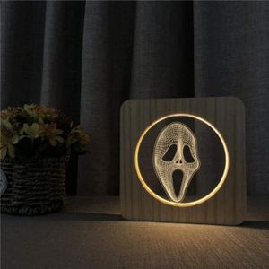 VEILLEUSE Veilleuse Lampe Ghost Design 3D Usb Led Lampe Abs 