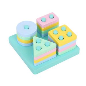 PUZZLE Blocs carrés - Jouets Montessori Pour Bébé De 0 À 