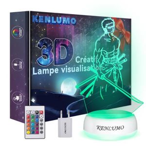 3D Illusion Lampe Led Veilleuse Une Pièce Luffy Sanji Zoro Nami Lampe De Table Tactile Action Optique Chevet Décor Lampe De Bureau 