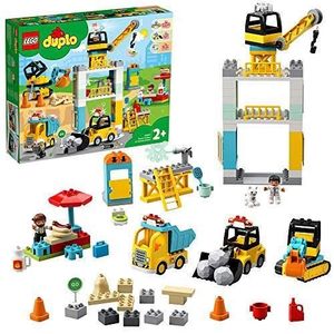 ASSEMBLAGE CONSTRUCTION LEGO-La Grue et Les engins de Construction Duplo J