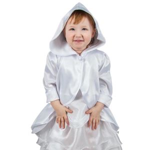 Boutique Magique Cape Blanche Bapteme Capuche Bebe Fille Garcon