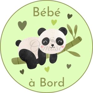BÉBÉ À BORD  Autocollant Bébé à Bord - Petit Panda