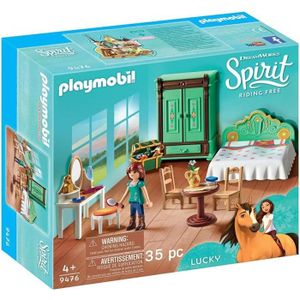 UNIVERS MINIATURE PLAYMOBIL 9476 - Spirit - Chambre de Lucky - 35 pi