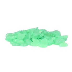 GALET 100 pierres lumineuses fluorescentes pour jardin QQMORA - Sachet Bleu Vert