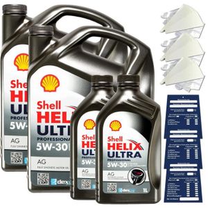HUILE MOTEUR 12 litres original Shell Helix Ultra Prof. AG 5W30 huile moteur 550040557 ACEA C3 SET