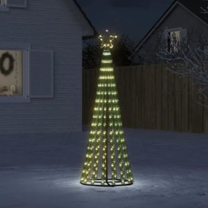 VOILE D'OMBRAGE vidaXL Arbre de Noël lumineux conique 275 LED blanc chaud 180 cm 358064