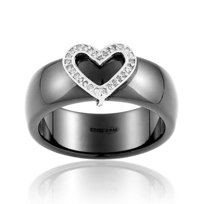Bague CLEOR en Ceramique Noire Or 375 1000 Blanc et Diamant 91733 Noir Achat Vente bague anneau Bague CLEOR en Ceramique Noire Femme Adulte Ceramique Noir Diamant