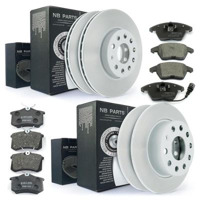 Kit Disques Et Plaquettes De Frein Avant + Arrière Maxgear - Pour Audi Q3, VW Passat - Neuf