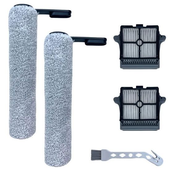Accessoires Tineco S7 Pro Kit Accessoires Tineco Floor One S7 Pro – 2 Rouleaux Brosse + 3 Filtres HEPA + 1 Brosse Nettoyage – Pièces De Rechange Haute Qualité