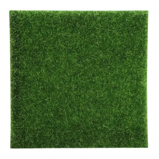 Lot De 4 Pelouses Miniatures En Gazon Artificiel - 15x15cm, Pour Maquettes Et Décoration