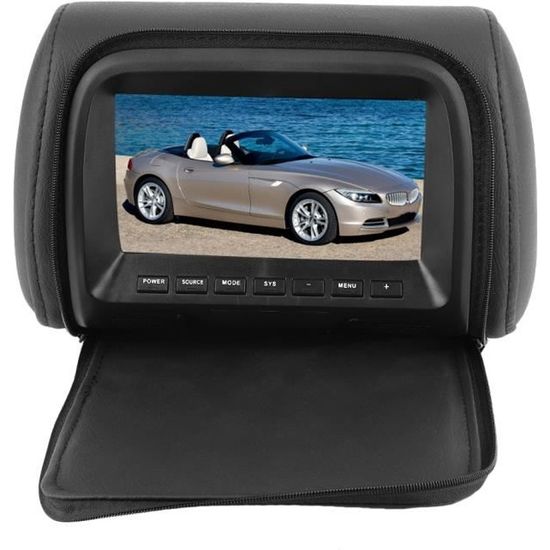 DVD lecteur vidéo LCD moniteur de voiture appui-tête écran  MP5 à distance 12V 7pouces