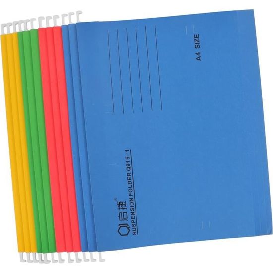 KAHEIGN 25 Dossiers Suspension A4 – 5 Couleurs Vives, Renforcés Haut/Bas – Organisation Bureau & École