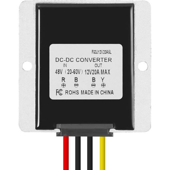 Convertisseur De Tension DC 12V à 24V 72W 3A - Étanché, Boost Régulateur Puissance, Protection Complète