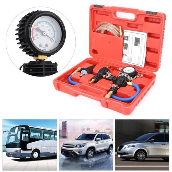 Kit Testeur Pression Radiateur 31 Pièces - Universel Voiture, Moto, Camion