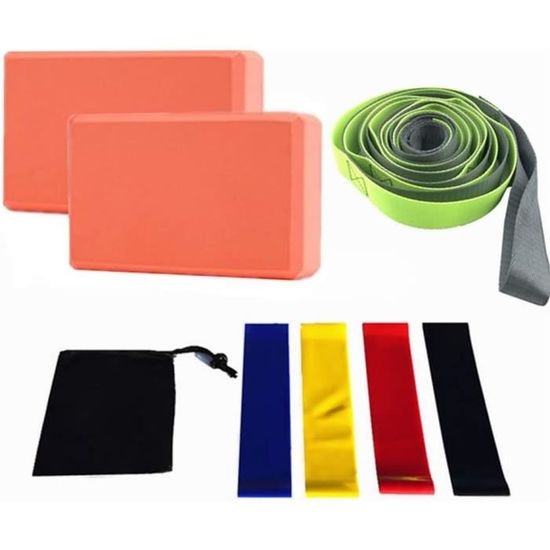 CJZZ Bande Élastique Musculation – 4 Niveaux (Bleu, Vert, Rose, Violet), TPE 1.5x0.15m, Pour Yoga Pilates Physiothérapie