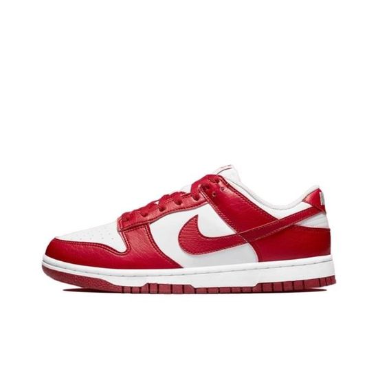 Basket Nike Dunk Low Next Nature University Rouge - Cuir - Lacets Rouge - Cdiscount Chaussures