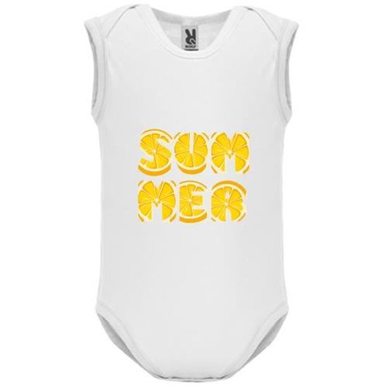 Body Bebe Manche Sans Bebe Garcon Blanc Lemon Summer Blanc Cdiscount Pret A Porter