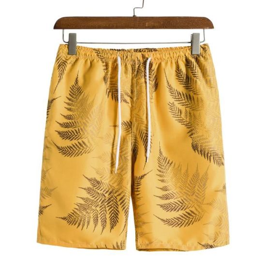 Short De Bain Plage Homme Hawaïen Léger Respirant - Longueur Genou Poches Cordon Taille S à 5XL