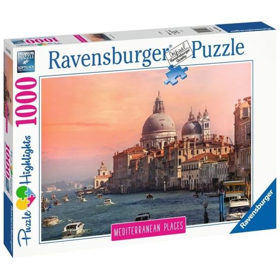 Puzzle 1000 p - L'Italie méditerranéenne - Ravensburger - Paysage et nature - Intérieur - Bleu