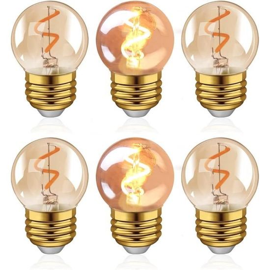 G40 E27 Led Rétro Ampoule À Filament Edison Mini Globe 1W Lumière À ...