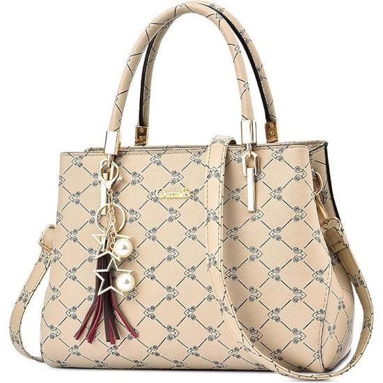 Sac à Main Femme Bandoulière DEEVORCA - Cuir PU, Taille Moyenne, Poche Anti-vol, Réglable Pour Travail/voyage