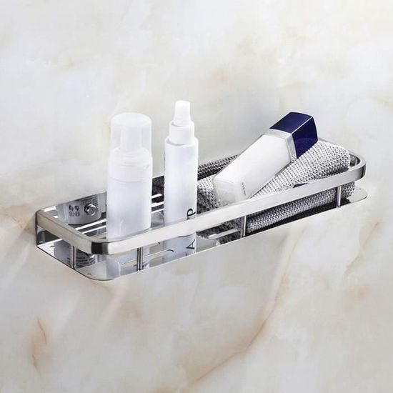 Étagère Douche Murale En Acier Inoxydable SUS304 – 30 Cm – Rangement Salle De Bain Avec Crochets – Anti-Rouille Et Robuste