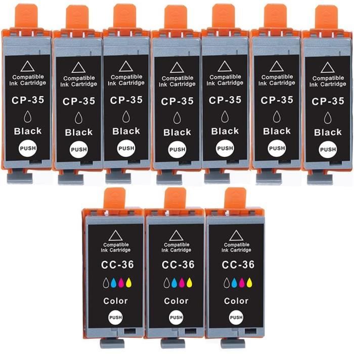 Lot 5 Cartouches Encre Compatibles Canon PGI-35 CLI-36 – Pour Pixma IP100, TR150, TR160, Etc.